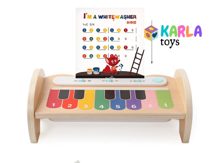 Mini Pian din Lemn copii Xilofon cu lumini Kidus [2]