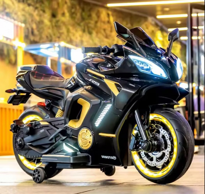 Motocicleta Electrica Yamaha R9 12V – Ride-On pentru Copii, Muzica & Lumini LED [5]