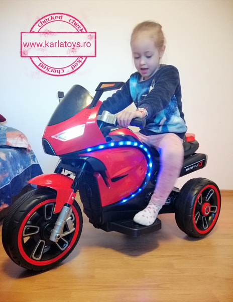 Motocicleta Electrica Copii Moto 3D Acceleratie Ghidon [3]
