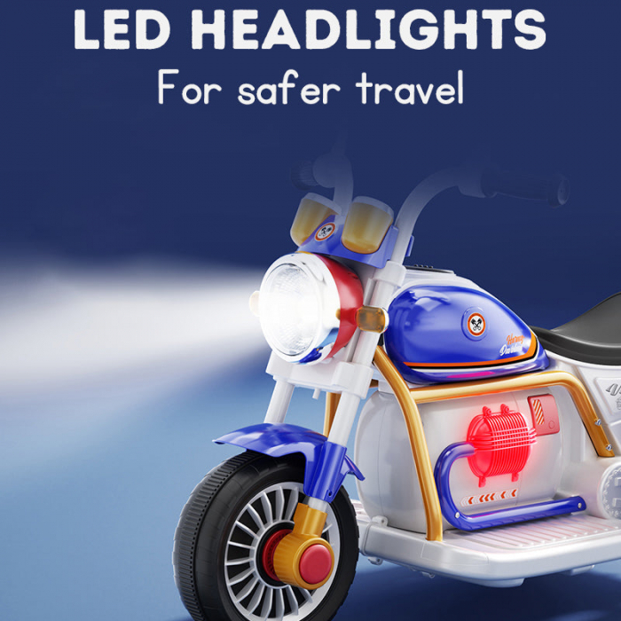 Motocicleta electrica copii 6V 3 roti Muzica si Lumini Roz [3]