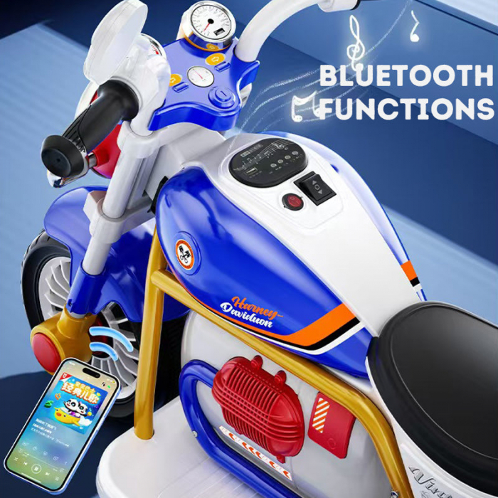Motocicleta electrica copii 6V 3 roti Muzica si Lumini Roz [4]