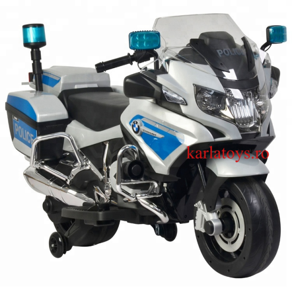 Motocicleta electrica copii BMW R1200 Police 12 v cu roti ajutatoare [1]