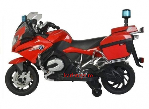 Motocicleta electrica copii BMW R1200 Police 12 v cu roti ajutatoare [2]