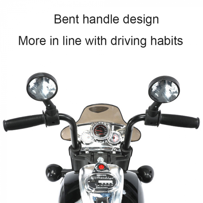Mototcicleta Electrica copii cu Atas 12 V 3 Rotii  2 Locuri [3]