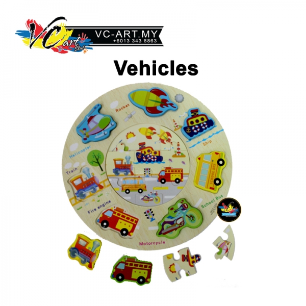 Puzzle din Lemn 2 in 1 3D Forme si Mini Puzzle [5]