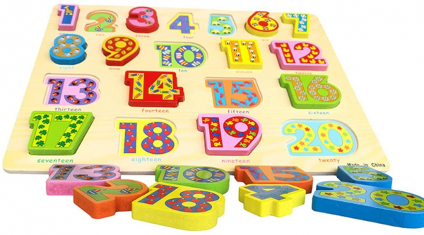 PuzzleLemn 3D Numere Mari In Engleza [4]