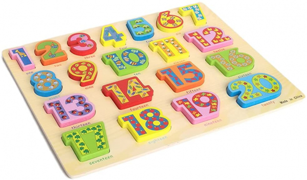 PuzzleLemn 3D Numere Mari In Engleza [5]