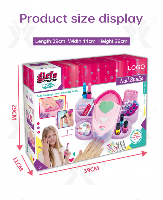 Set de Manichiura pentru Fete – Nail Art, Uscator de Unghii si Accesorii Creative [7]
