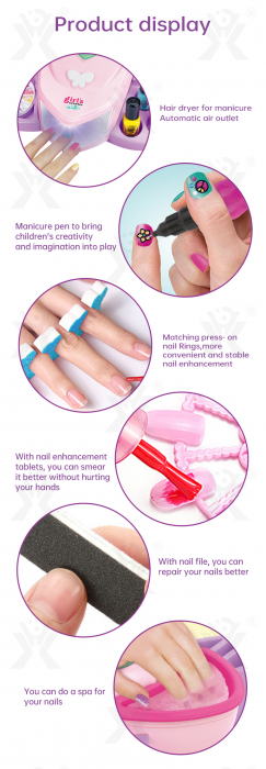 Set de Manichiura pentru Fete – Nail Art, Uscator de Unghii si Accesorii Creative [5]
