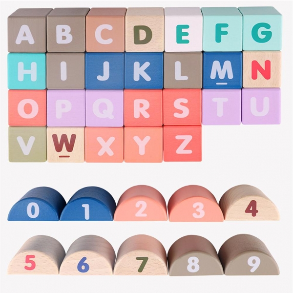 Cuburi din Lemn Orasul cu Covor Puzzle [24]