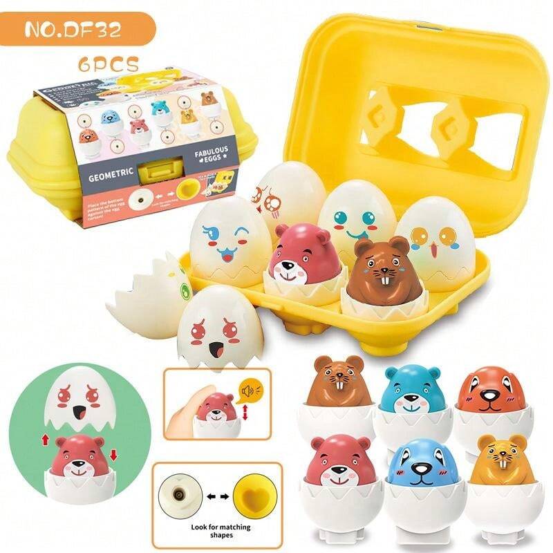 OuaOua Interactive Hide & Squeak Eggs - Jucarii de Potrivire a Oualor pentru Copii [7]