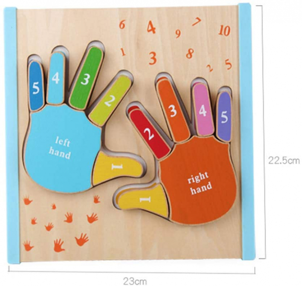 Joc Puzzle Lemn Montesorii 3D Palma [7]