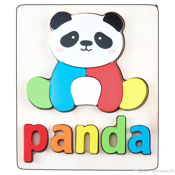 Set 2 Puzzle Educational din Lemn 3D Imagini cuvinte in Engleza. [8]