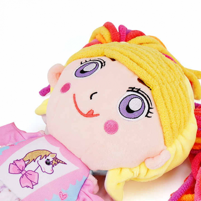 Papusa de Plus Unicorn Reversibila Soozy cu Par Lung – 39 cm [6]
