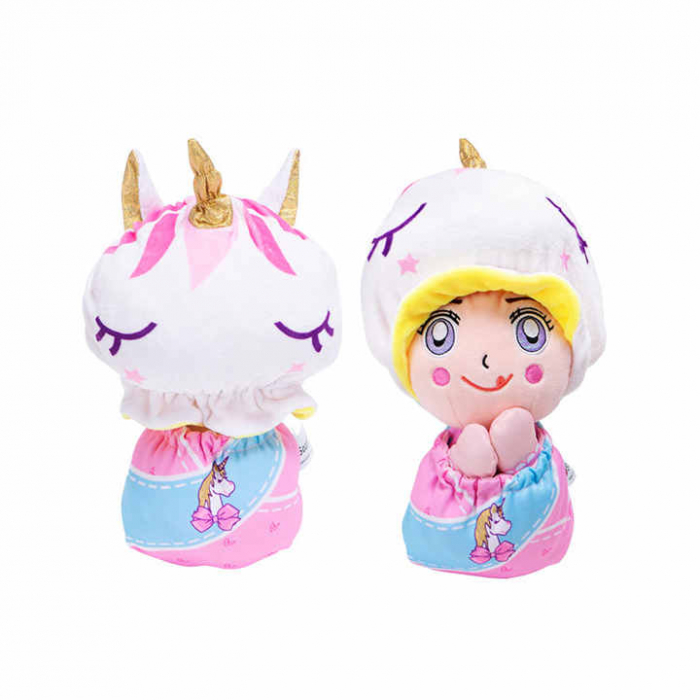 Papusa de Plus Unicorn Reversibila Soozy cu Par Lung – 39 cm [2]