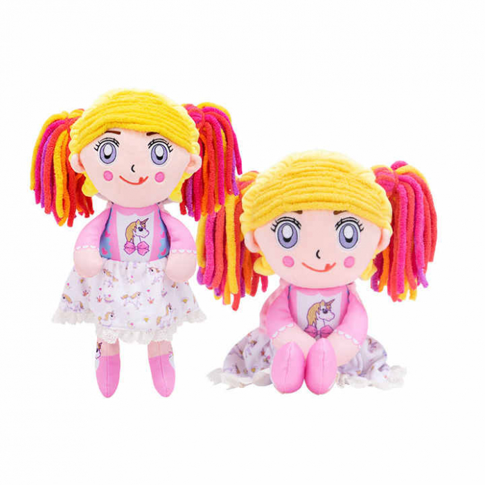 Papusa de Plus Unicorn Reversibila Soozy cu Par Lung – 39 cm [5]