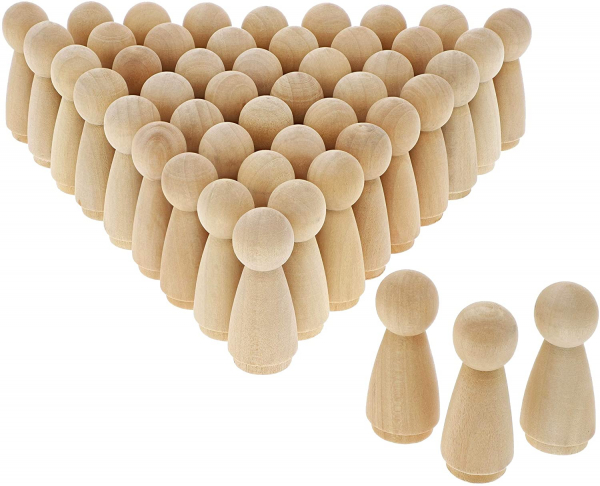 Papusi din Lemn Peg de Pictat set 50 bucati [3]