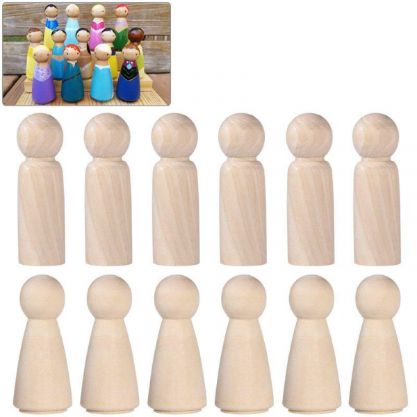 Papusi din Lemn Peg de Pictat set 50 bucati [11]