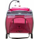 Patut pliabil Baby Care Roz – 2 Nivele, Balansoar, Muzica, Carusel, Plasa insecte, Masa infasat [4]