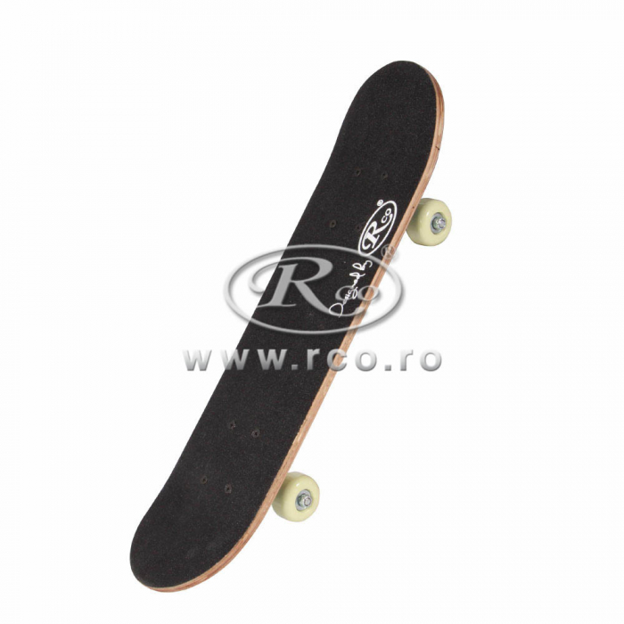 Skateboard, PVC, 78,5 CM, Aluminiu, Fata negru spate imprimeu pasarea Phoenix [2]