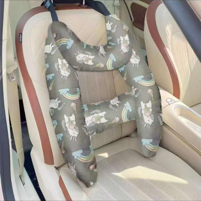 Perna Auto Copii – Suport Cap & Corp, Universala Gri Inchis [1]