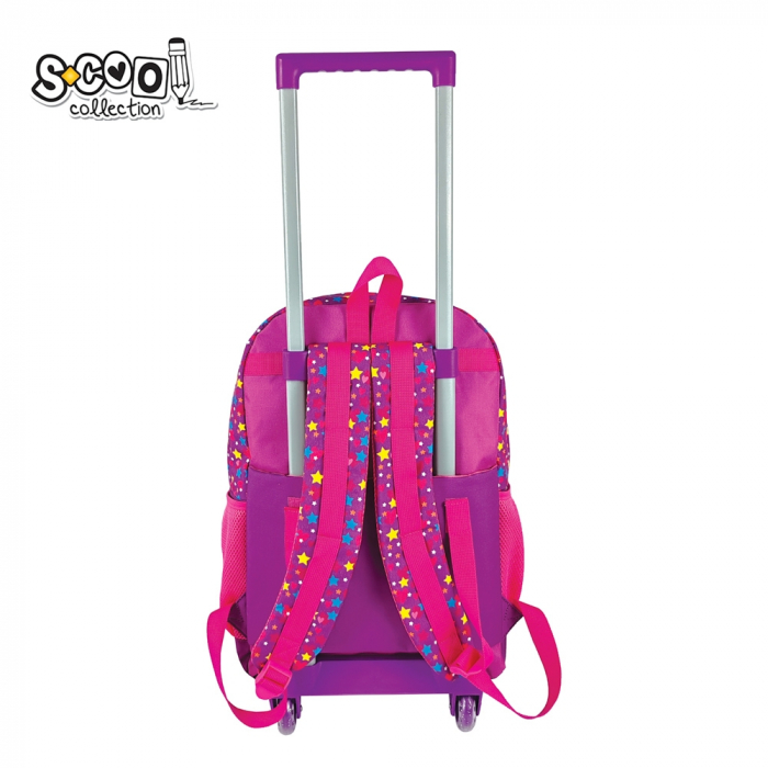 Ghiozdan troler Unicorn – 45x32x16,5 cm, cu roti, maner telescopic si design magic [2]