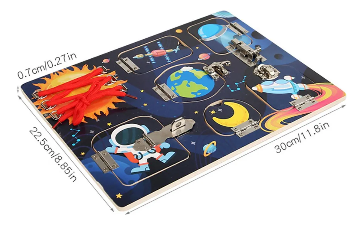 Placa Activitati Lemn Montessori – Busy Board Spatiala [3]