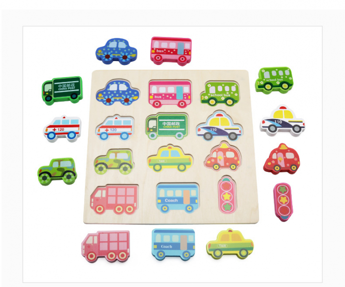 Puzzle Lemn 3D incastru Vehicole [4]