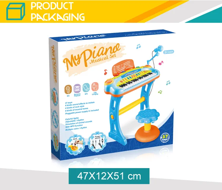 Pian Orga copii cu Scaun Microfon 37 de taste [4]