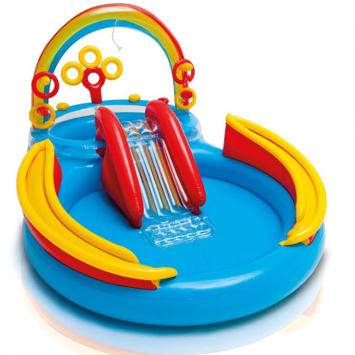 Piscina copii Gonflabila Cu Tobogan, Spatiu De Joaca si Pulverizator [2]
