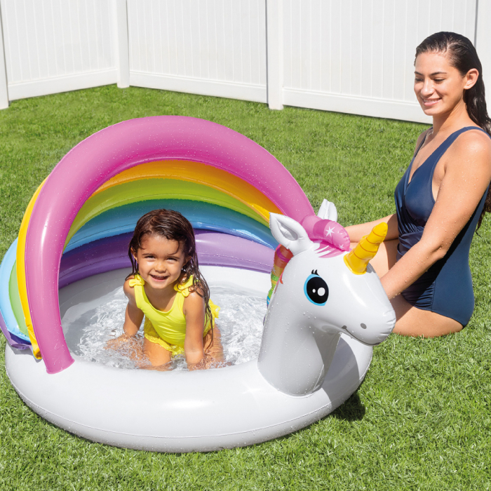 Piscina Gonflabila Unicorn cu acoperis Curcubeu Intex [3]
