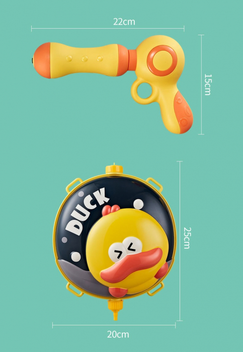 Pistol cu apa cu rezervor Ghiozdan Animalute Ratusca [2]