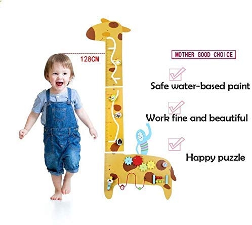 Placa de Masurat din Lemn Girafa cu Activitati – Panou Busy Board Senzorial pentru Copii [4]