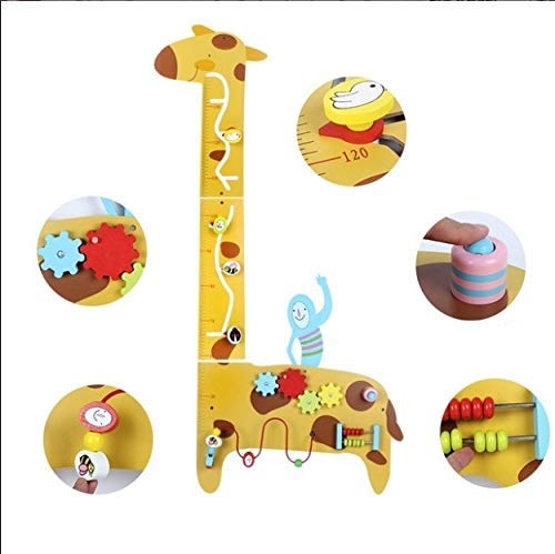 Placa de Masurat din Lemn Girafa cu Activitati – Panou Busy Board Senzorial pentru Copii [8]
