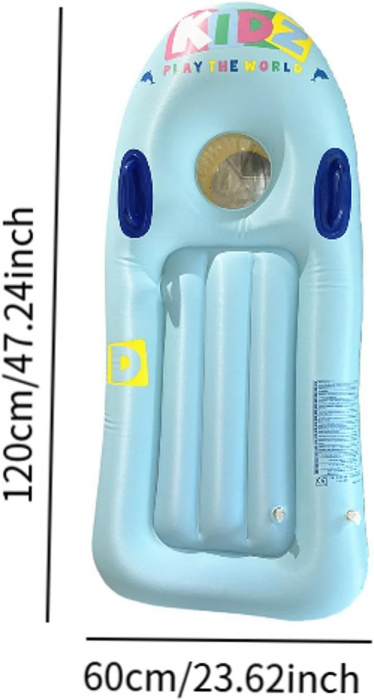 Placa de Surf Gonflabila cu Manere 119x58 cm Albastra – Ideala pentru Piscina si Plaja [3]