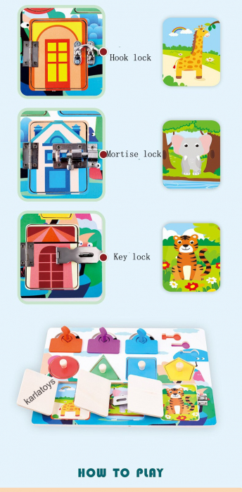 Placa Montessori Incuietori  Busy Board [3]