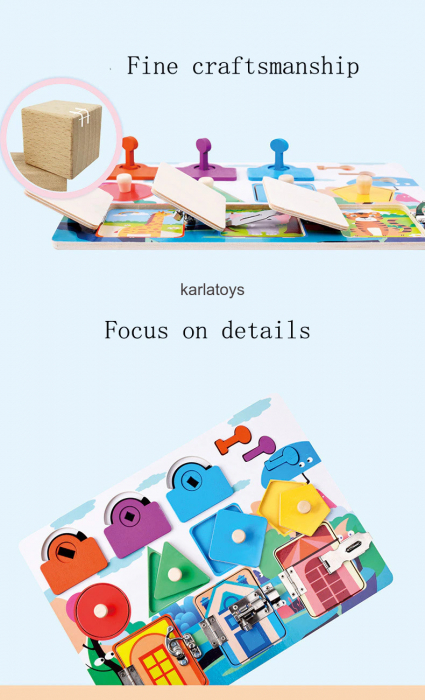 Placa Montessori Incuietori  Busy Board [6]