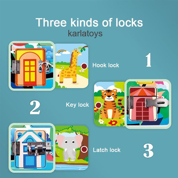 Placa Montessori Incuietori  Busy Board [9]