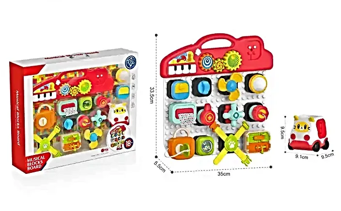 Placa senzoriala Montessori Busy Board Casuța [4]