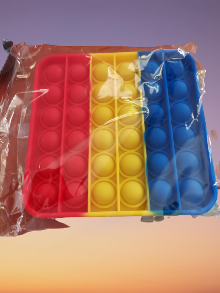 Pop It - Jucarie senzoriala antistres Bubble Fidget Patrata cu bila [2]