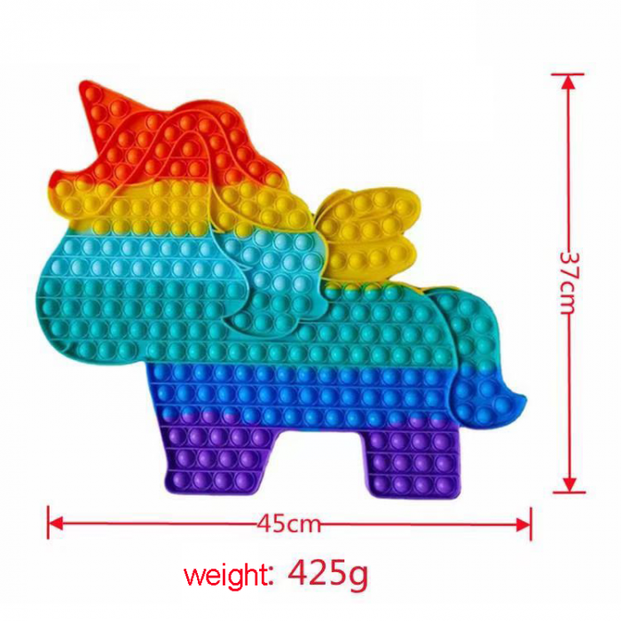 Joc Pop It Jumbo Unicorn din silicon 45 cm [2]