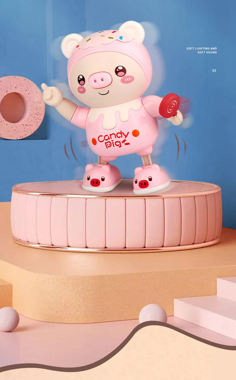 Porcusorul Dansator Candy Pig Roz - Jucarie Interactiva pentru Copii [2]