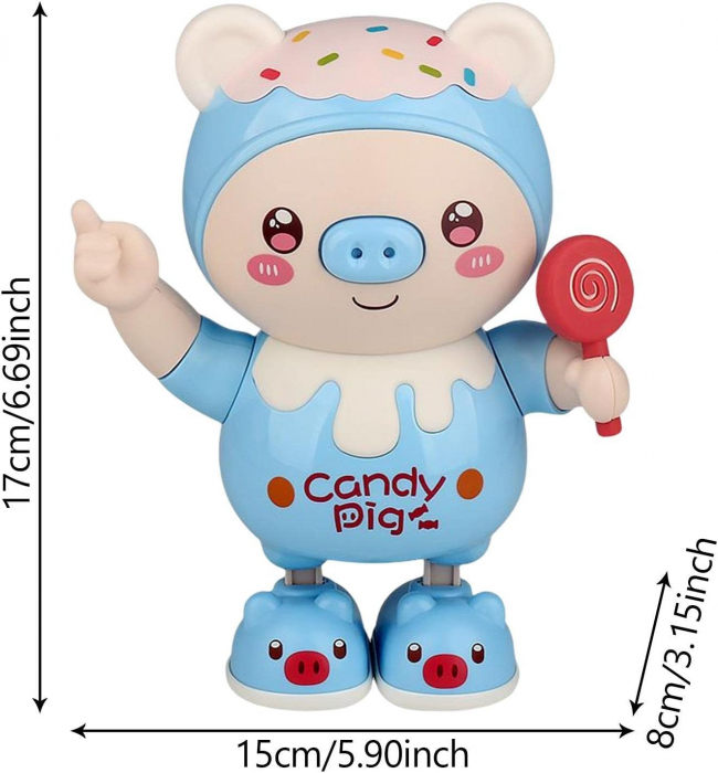 Porcusorul Dansator Candy Pig Roz - Jucarie Interactiva pentru Copii [3]