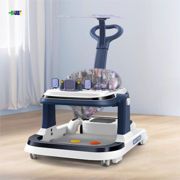 Premergator electric multifunctional bebelusi cu telecomanda muzica, lumini 3 in 1 Reglabil Albastru [2]