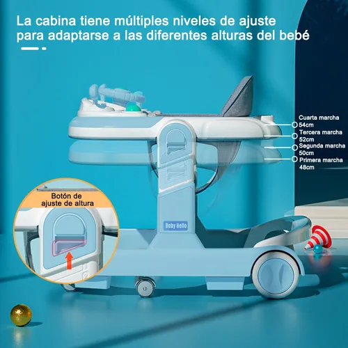 Premergator Transformabil Verde 3 in 1 Muzica Maner Impingere Reglabil pe Inaltime [4]