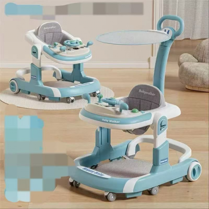 Premergator Transformabil Albastru 3 in 1 Muzica Maner Impingere Reglabil pe Inaltime [2]
