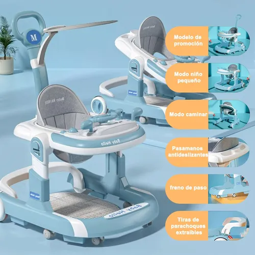 Premergator Transformabil Verde 3 in 1 Muzica Maner Impingere Reglabil pe Inaltime [2]