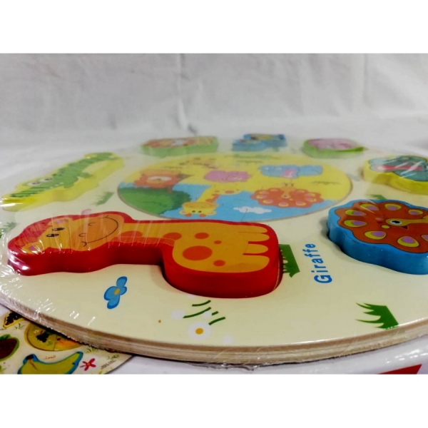 Puzzle din Lemn 2 in 1 3D Forme si Mini Puzzle [7]