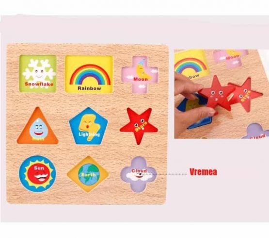Puzzle lemn 3D Meteo [3]