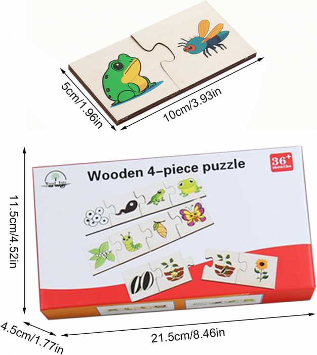 Puzzle asociere ciclul vietii 4 piese [3]